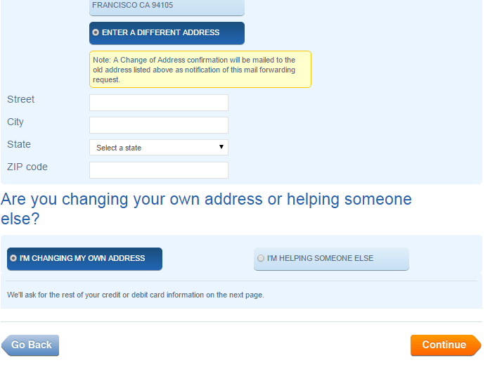 Entering A Different Address For Payment